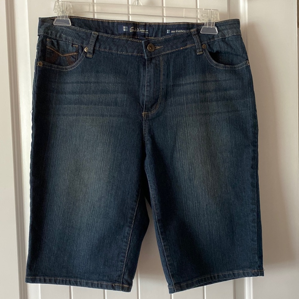 Salt Works Mid-rise Bermuda Denim Shorts 14W